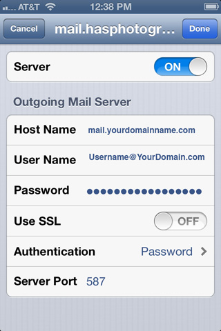 ios mail gmail smtp error